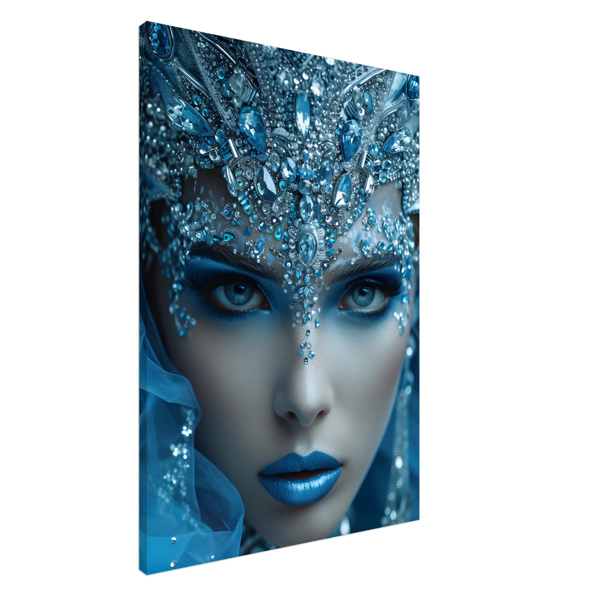 Frozen Majesty - ready to hang aluminum print : Fantasy ice queen port ...